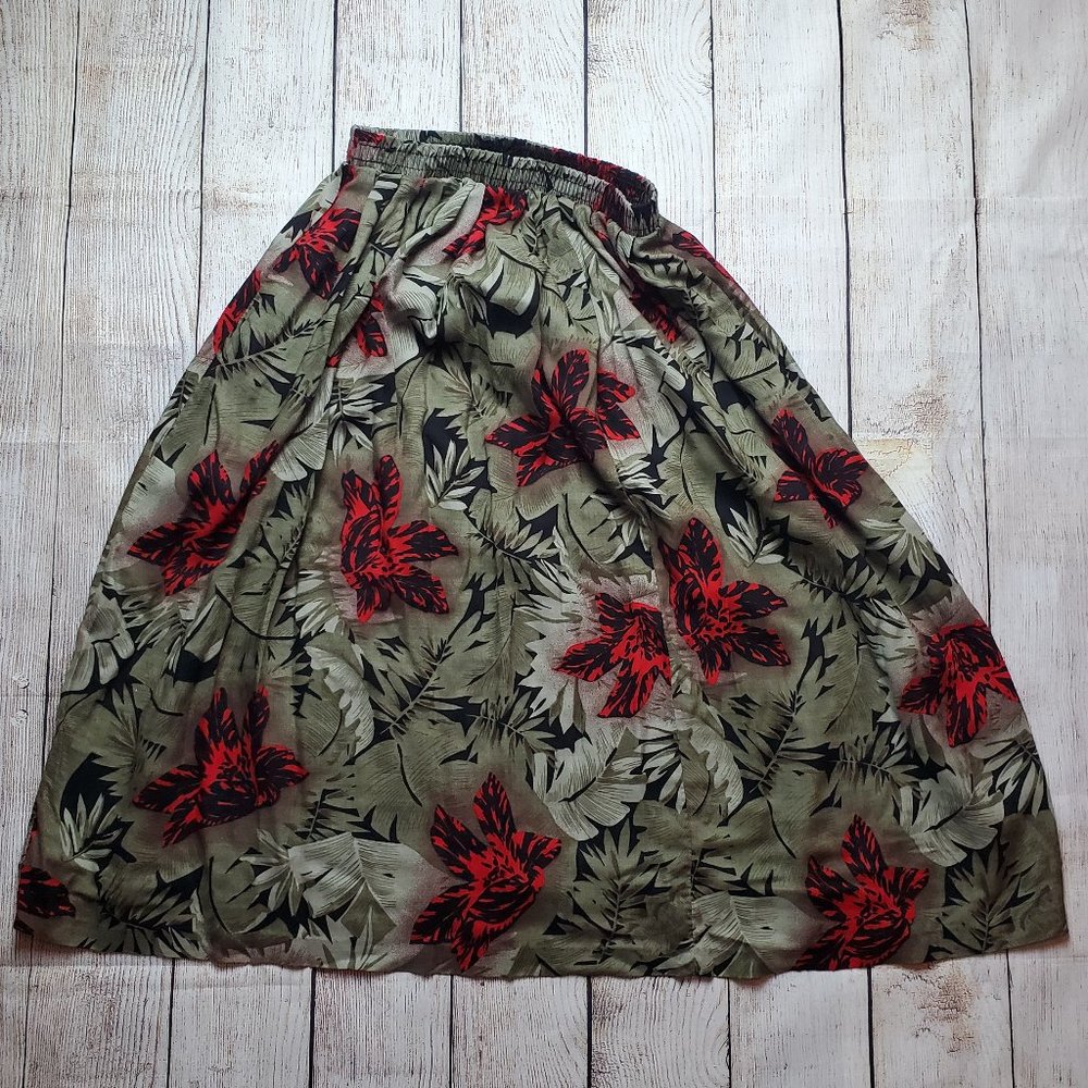 Vintage Floral Midi Skirt - Picture 6 of 10